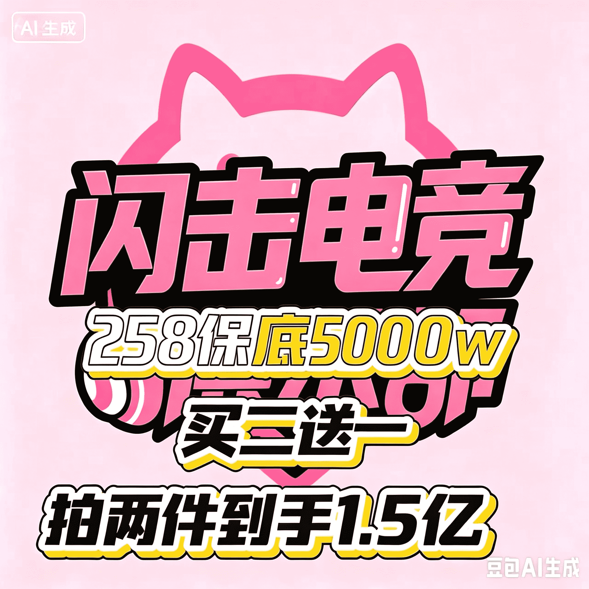 258保底5000万买2送1实惠单（端游）